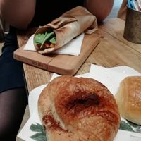 Vegan wrap and pastries at Shake Cafe - Del Corso in Florence