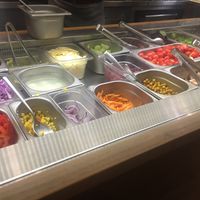 Some of the veggie choices at Shake Cafe - Del Corso in Florence