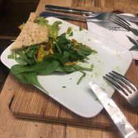 Spring peas sandwich 7€, did nåt manage to get a photo pre eating, too good at Shake Cafe - Del Corso in Florence