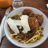 Vegballs Bolognese at Eat With Fingers Restaurant Mauritius in Grand Baie