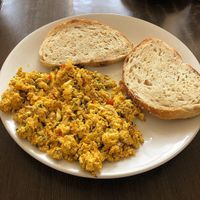Scramble tofu  at SpaceOut in Dharamkot