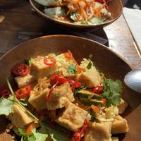 Rice with tofu  at Kimmade in Utrecht