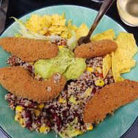 Mexican salad with avocado fries at Botanique in Hasselt