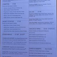 Menu at Cafe Chameleon in Ystradgynlais