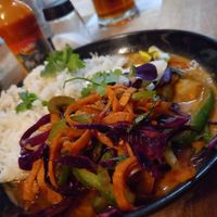 Thai inspired earth bowl at Cafe Chameleon in Ystradgynlais