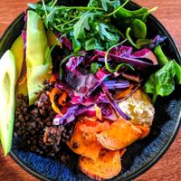 Superfood salad at Cafe Chameleon in Ystradgynlais