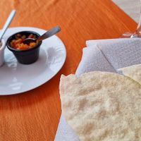 Complimentary pompadom at Lotus India in Lanzarote