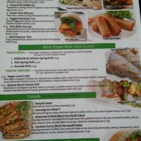 Vegan/vegetarian menu at Pho Fresh in Rancho Cordova