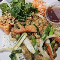 Coconut Curry Noodle with Mock Chicken (vegan) at Pho Fresh in Rancho Cordova