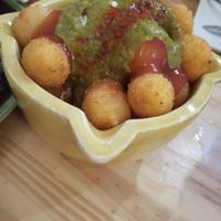 Patatas bravas, cuidado pican mucho at Fusiona Gastrobar in Merida