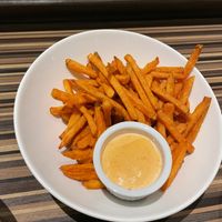 Sweet potato fries - yum!  at The Maclab Bistro in Banff