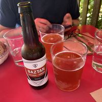 Local beer  at Garraxi Restaurante Vegetariano in San Sebastian