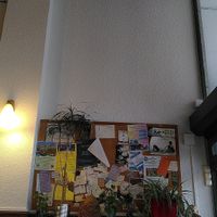 Panel de información de actividades. at Garraxi Restaurante Vegetariano in San Sebastian