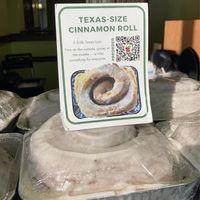 3.5 pounds of cinnamon roll!  at Green Vegetarian Cuisine - Quarry Market in San Antonio
