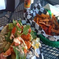 Lunch on Friday Nov 14, 2008: Vegan sandwich & sweet potato fries at Green Vegetarian Cuisine - Quarry Market in San Antonio