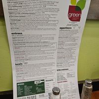 Menu at Green Vegetarian Cuisine - Quarry Market in San Antonio