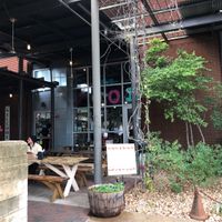 Outdoor seating that is dog friendly   at Green Vegetarian Cuisine - Quarry Market in San Antonio