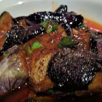 Mapo aubergine wasn't crazy spicy - mostly umami and salty at Tiger Gyoza Hall  in Tokyo