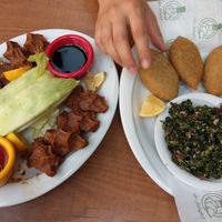 Çig köfte and Veggi köfte at Dr Falafel in Ankara
