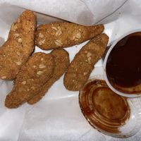 Wings with spicy bbq  at Mandy's Pizza in Pittsburgh