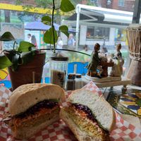 Vege-Pâté sandwich   at Chez Jose Cafe in Montreal