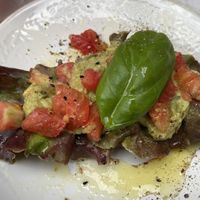 Black bean bread with guacamole   at Ecocirer in Mallorca