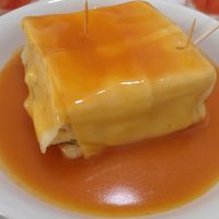 Vegan francesinha at Lado B Cafe in Porto