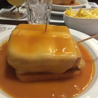 Francesinha at Lado B Cafe in Porto