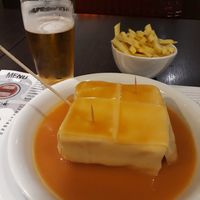 Francesinha vegana at Lado B Cafe in Porto