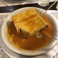 Vegan francesinha at Lado B Cafe in Porto
