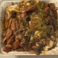 Happiness Poutine made vegan  at La Banquise in Montreal