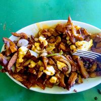 Rachel poutine at La Banquise in Montreal