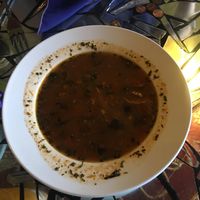 Garlic and Mushroom Soup of the Day  at Vinny's Restaurant in Frisco