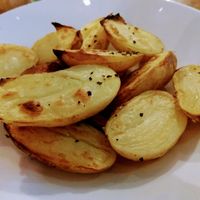 Vegan roast Charlotte potatoes at ASK Italian in Glasgow