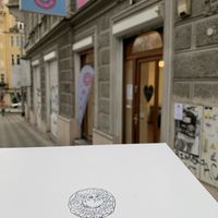 Shop windows #Veganuary at Blue Vegan Pig Shop in Prague