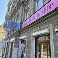   at Blue Vegan Pig Shop in Prague