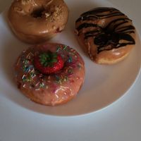 Strawberry, pb and jelly, salted caramel at Blue Vegan Pig Shop in Prague