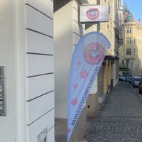 The blue Pig Shop at Blue Vegan Pig Shop in Prague