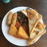 Vegan brekky at The Get Stuffed Pie House in Blackpool