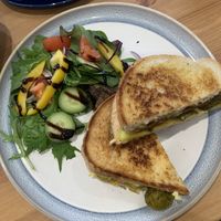 Seitan, cheese and pickle toastie at The Orchard Cafe in Worthing