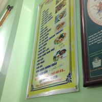 Menu (unfortunately it's a little fuzzy!) at Loc Thien Phuoc in Da Nang