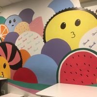 Cute decor at Scroll Ice Cream in Adelaide