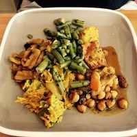 Lovely vegan mezze platter at Cafe Moroc in Rochester