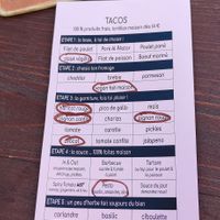 Tacos choices at California Kitchen in Biarritz