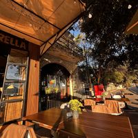 Outdoor and shaded seating   at Cafe Barbarella in Herceg Novi
