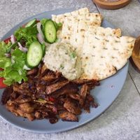 Kebab with Tzaziki at Elephant in the Room in Thessaloniki