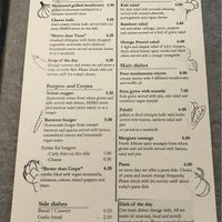 Day time menu in English  at Elephant in the Room in Thessaloniki