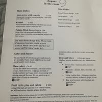 menu 2019 at Elephant in the Room in Thessaloniki