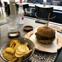 These homemade chips are so good. at Elephant in the Room in Thessaloniki