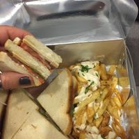 Club sandwich with vegan salami !!! at Elephant in the Room in Thessaloniki